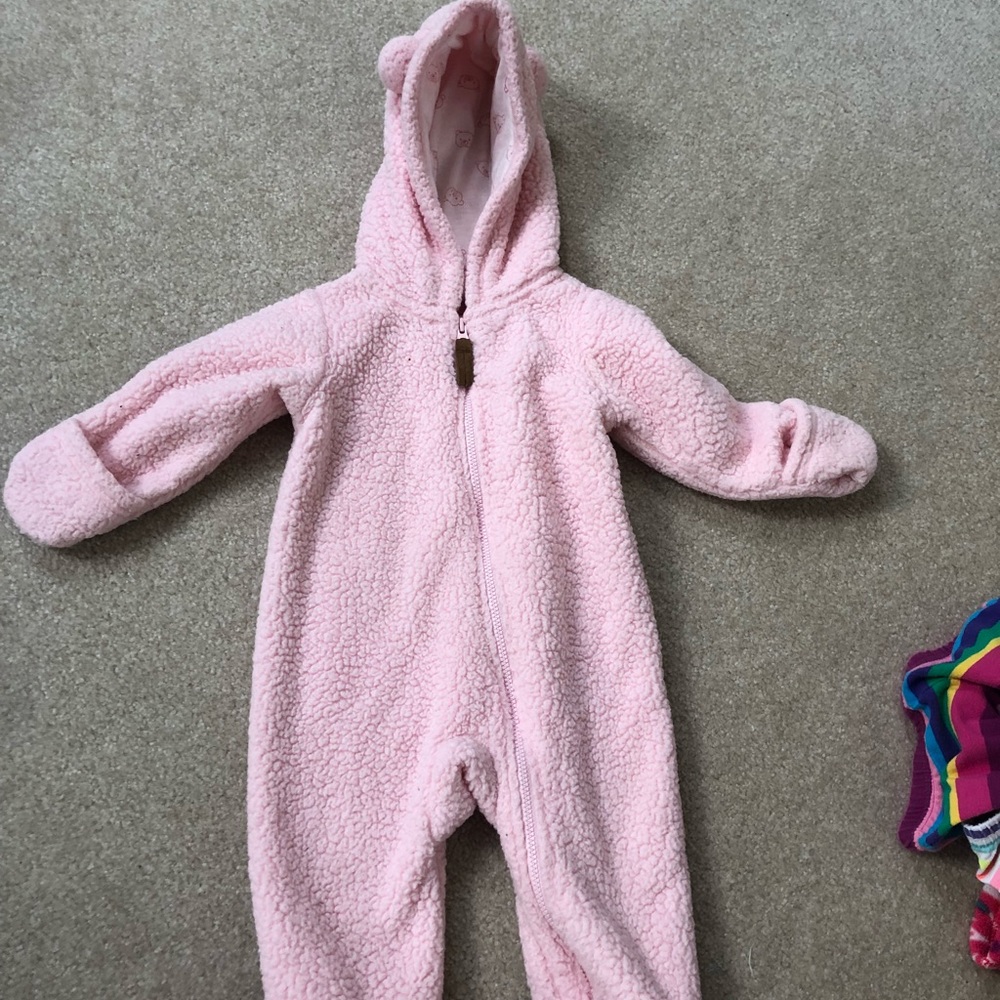 Fuzzy baby one piece
